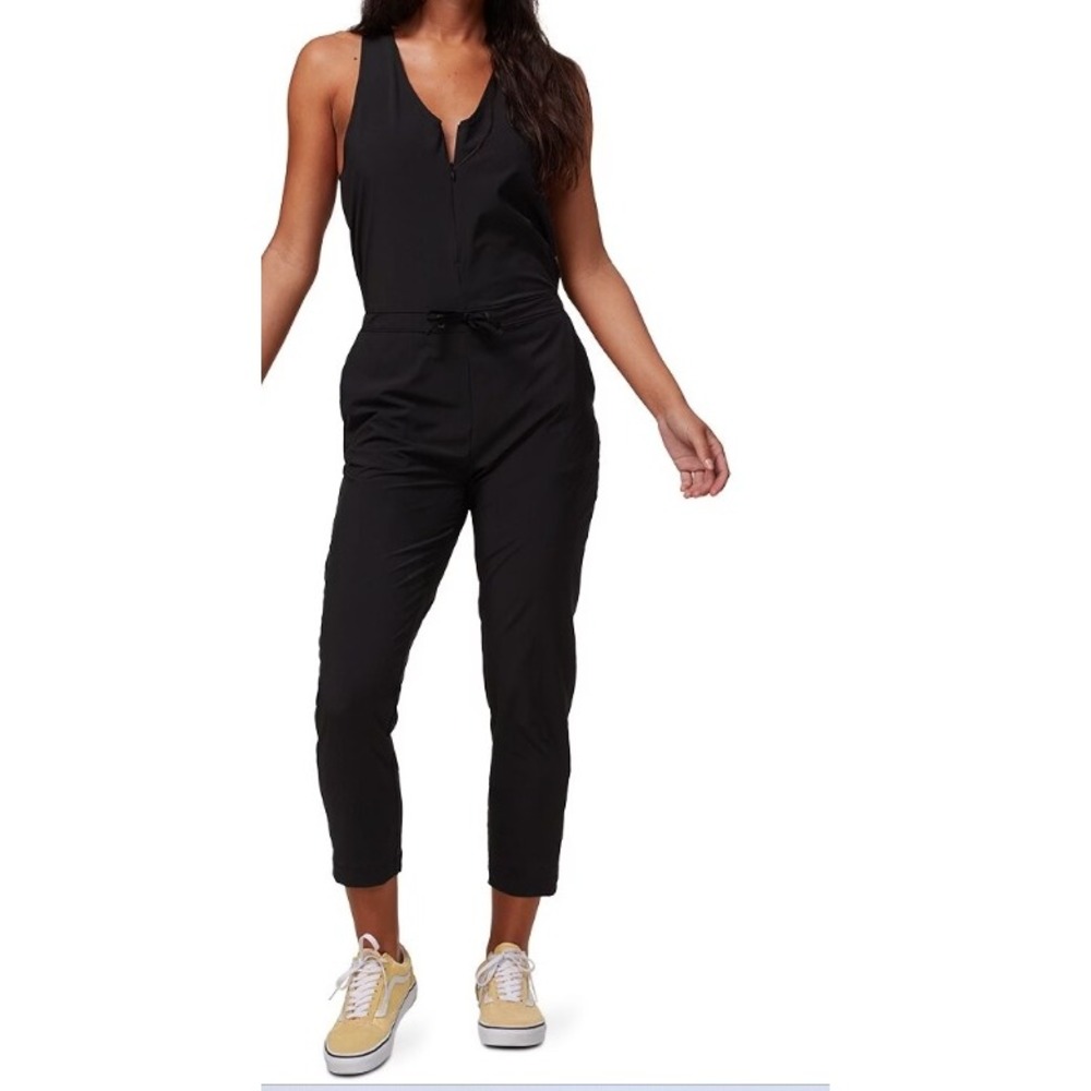 Backcountry On the Go Jumpsuit Size Medium Black Gorpcore Hiking Granola